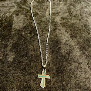 Shyanne Turquoise Boot Barn Cross Necklace